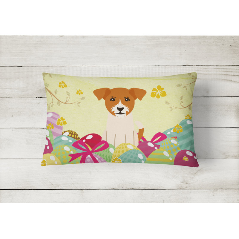 Easter Eggs Outdoor Throw Pillow