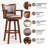 Angelija Extra Tall Swivel Bar Stool-866924441