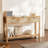 Bay Isle Home™ Rattan Console Table with 3 Storage Drawers Rattan Sliding Door-155923283