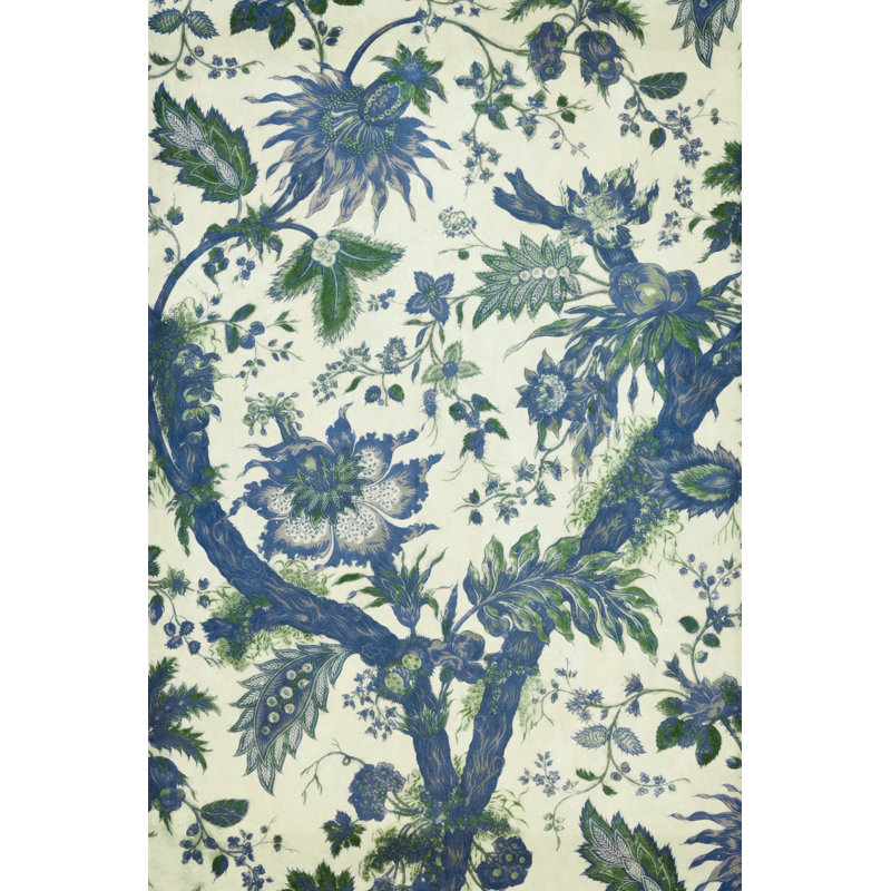 Bleu royal et émeraude botanique 24 x 36