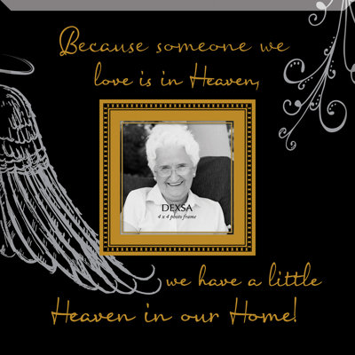 Black Glass Beveled Picture Frame