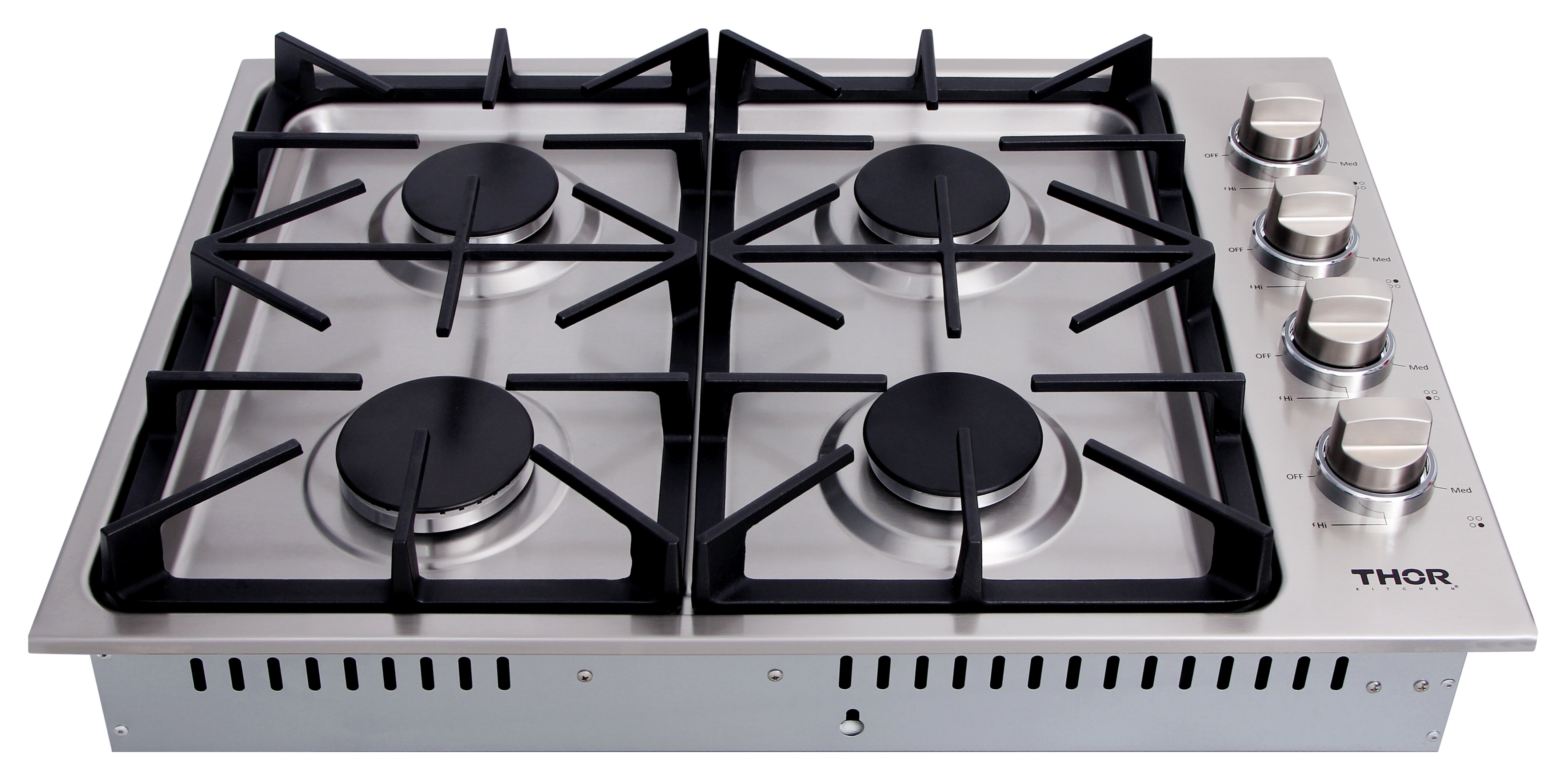 Thor Kitchen 30-in 4 Burners Stainless Steel Gas Cooktop in the Gas Cooktops  department at