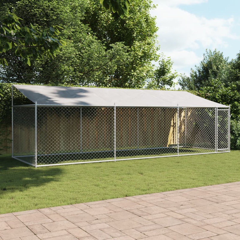 Alexy 200cm H Metal Yard Kennel, 200cm H x 600cm W x 200cm D