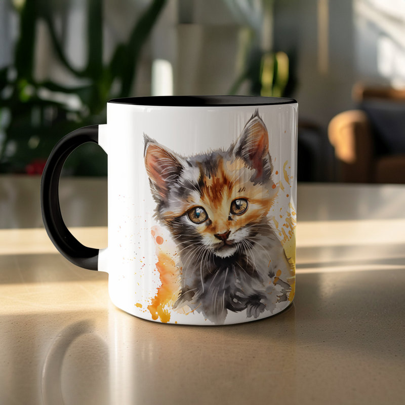 Ceramic Coffee Mug, 4, Black
