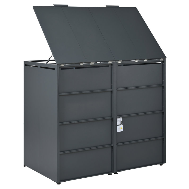 Garden Bin Storage Box With Hinged Lid