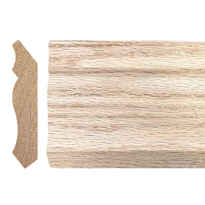 96'' H x 3.625'' W x 0.625'' D Wood Crown