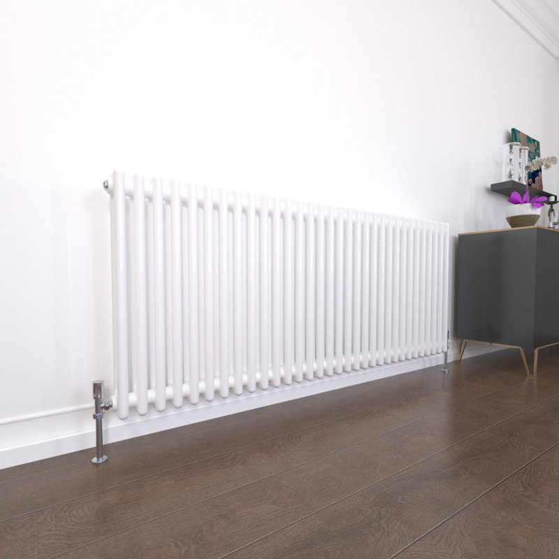 Traditional 2 3 Column Radiator Cast Iron Style Heating, White, 180cm H x 47cm W x 7cm D