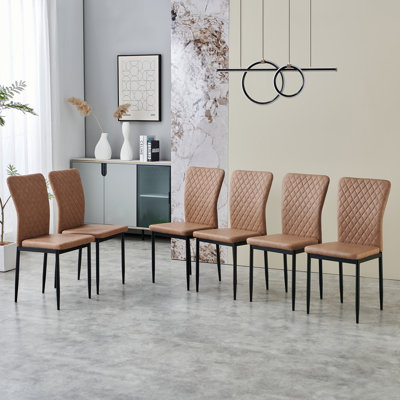 Lelania Modern Faux Leather Upholstered Dining Chairs