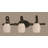 Eleganté 3 Light Bath Bar Shown In Dark Granite Finish With 5" Glass-32292491