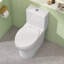 Toilette monobloc 19 po en céramique à double chasse avec siège confortable et hauteur d'assise conforme à l'ADA 19 po