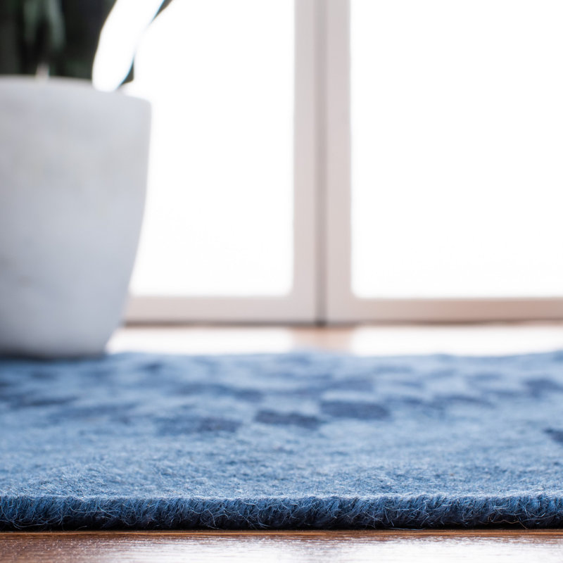 Laurel Canyon Flatweave Wool Southwestern Area Rug in Blue/Dark Navy, Rectangle 10' x 14'