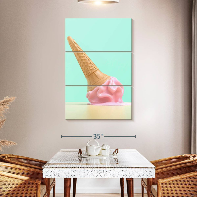 Yarlin Ice Cream Cone Spill, 45" H x 28" W