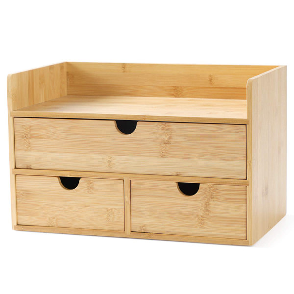 Inbox Zero Bamboo Desk Organizer with Drawers & Reviews