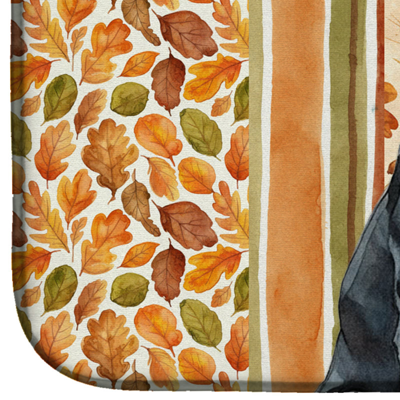 Doberman Pinscher Heirloom Fall Dish Drying Mat