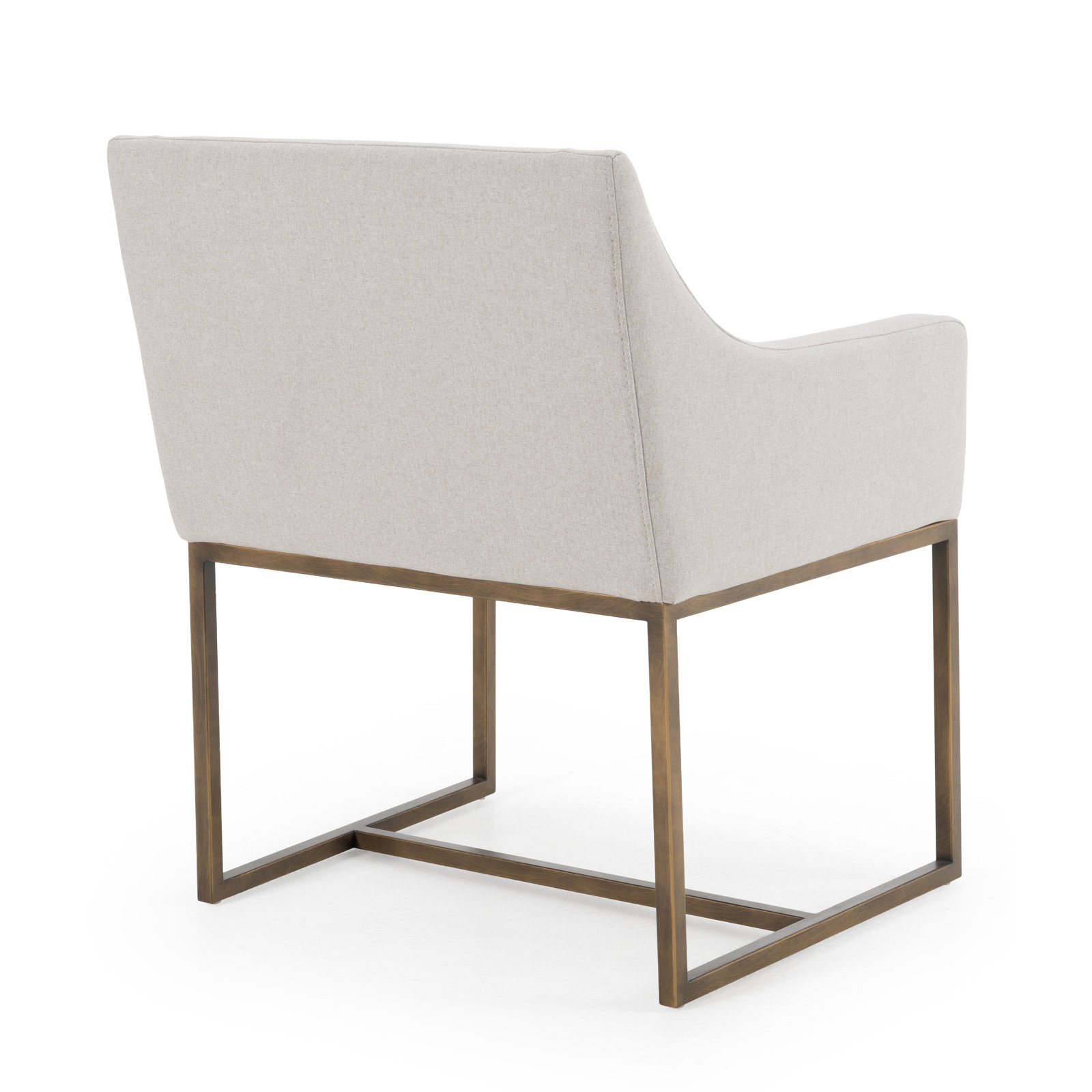 Teddy 18.8'' H Fabric Upholstered Metal Dining Chairs, Silver Grey