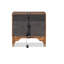 Table de chevet 1 pièce avec port USB, tiroir à queue d'aronde anglaise, pieds dorés, meubles de chambre à coucher finition noyer | Idée de cadeau
