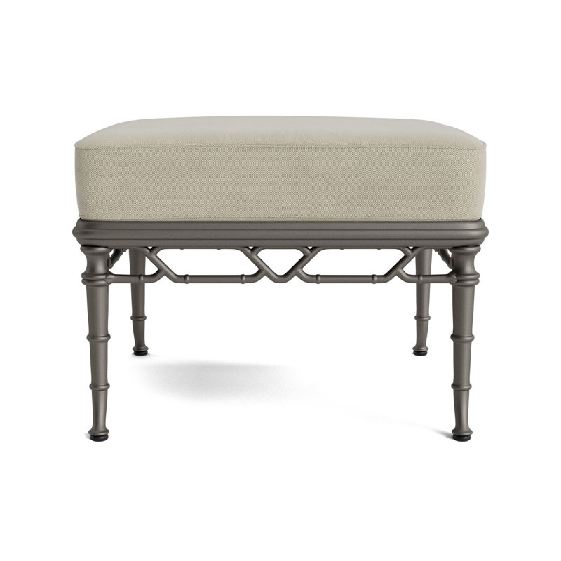Calcutta Outdoor Ottoman, Mica, Fushion Charcoal