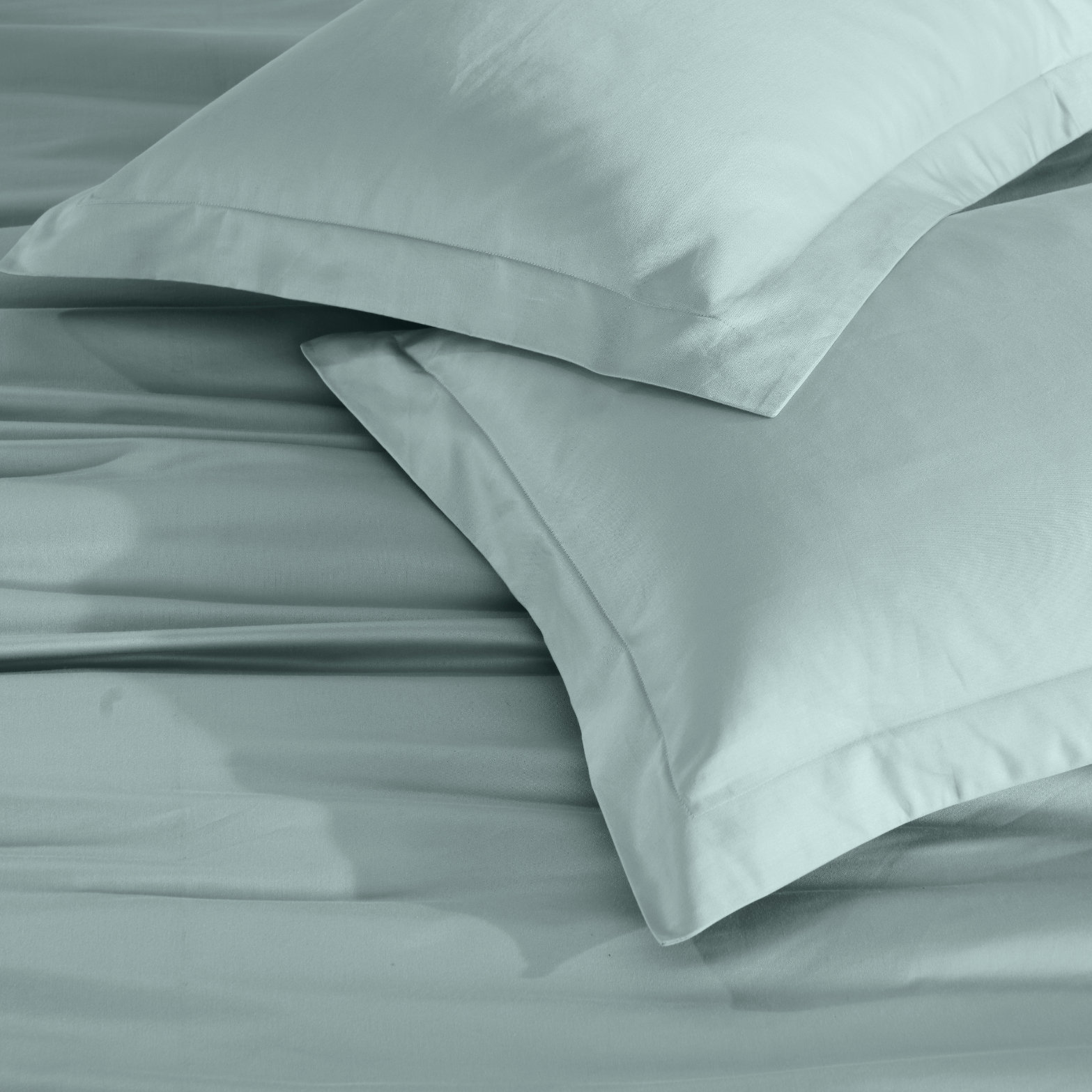 Egyptian Cotton Duvet Cover Set, Teal, Twin Duvet Cover + 2 Standard Shams