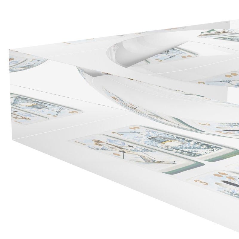 Mahjong Acrylic Decorative Tray, 6"W x 6"D x 2"H