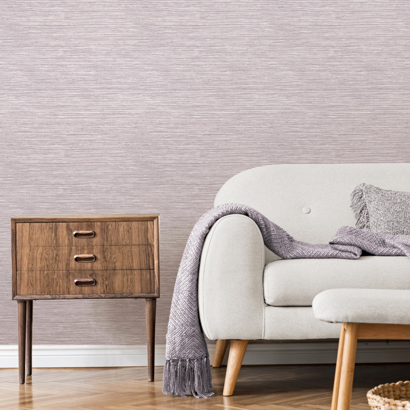Suri Grasscloth Luxury Wallpaper, Purple