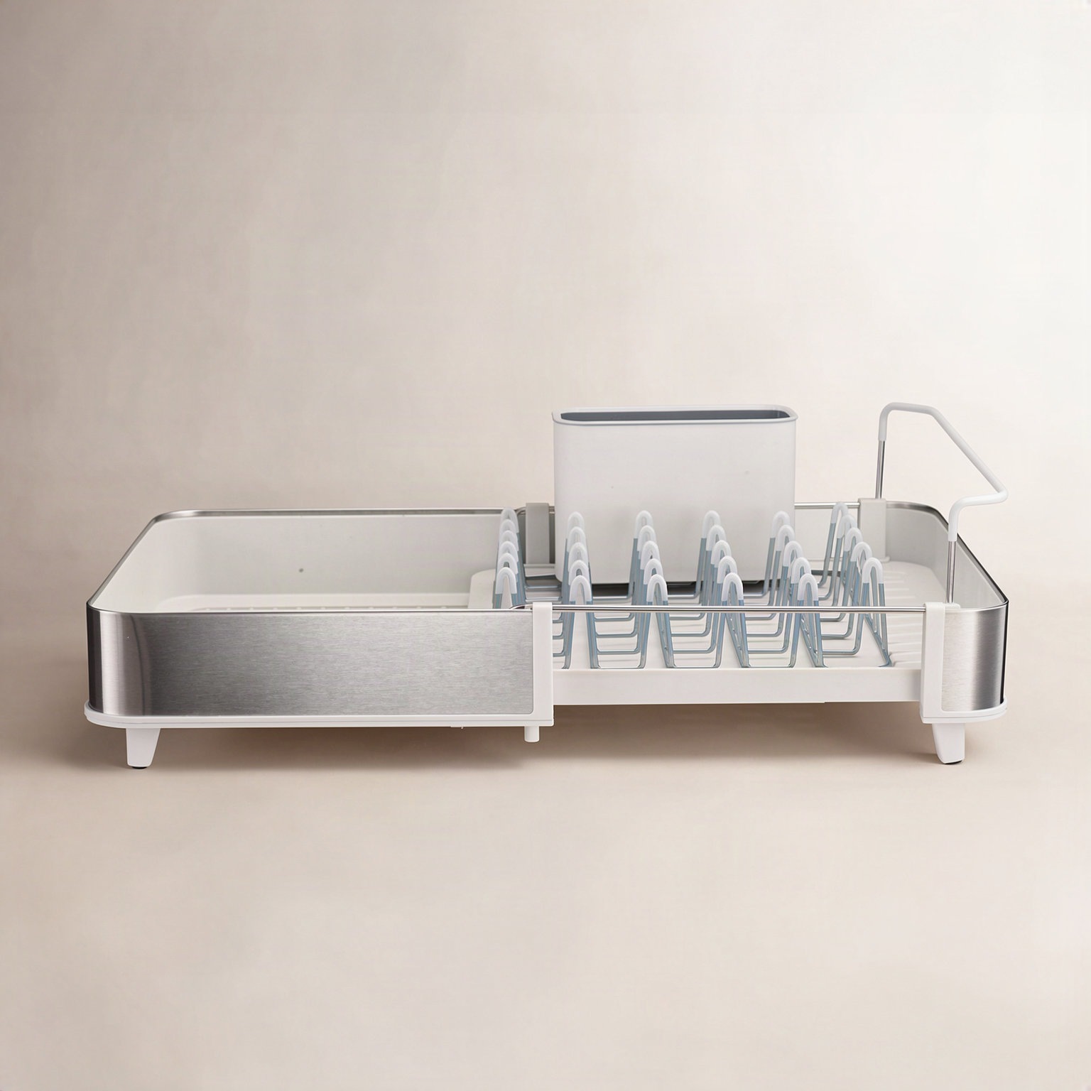 Joseph Joseph Extend Expandable Dish Rack, Light Stone/Silver
