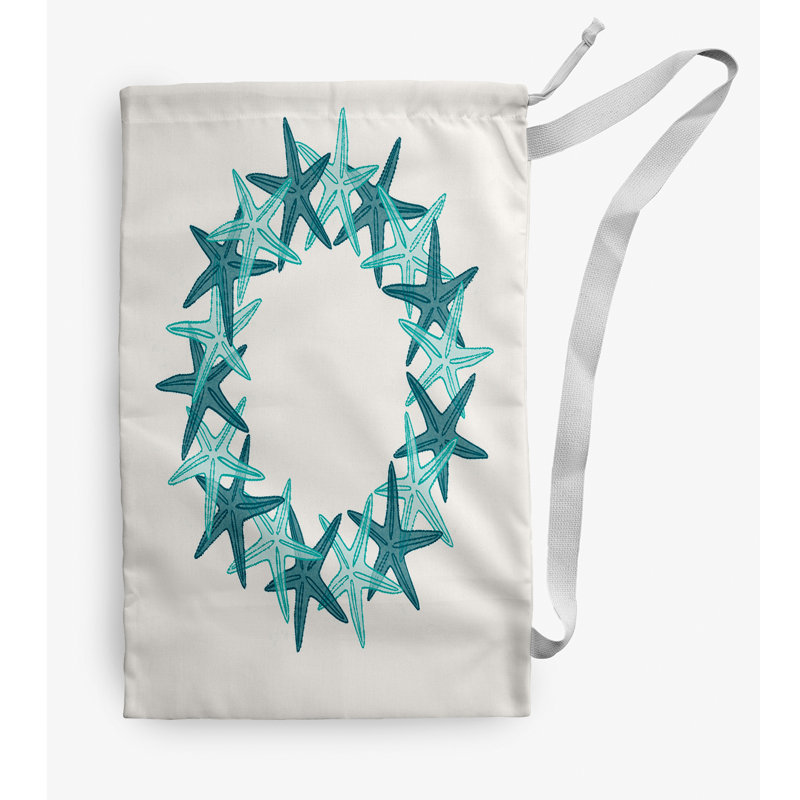 Fabric Laundry Bag with Handles, Small (29" H x 18" W), Blue