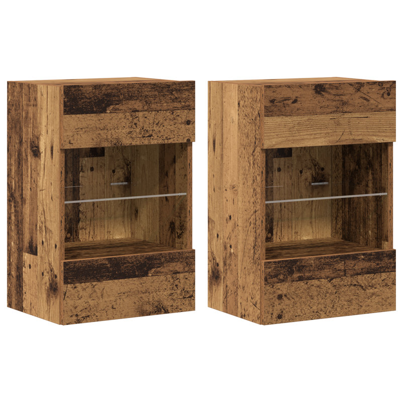 Burgues TV Stand for TVs up to 24", Old Wood