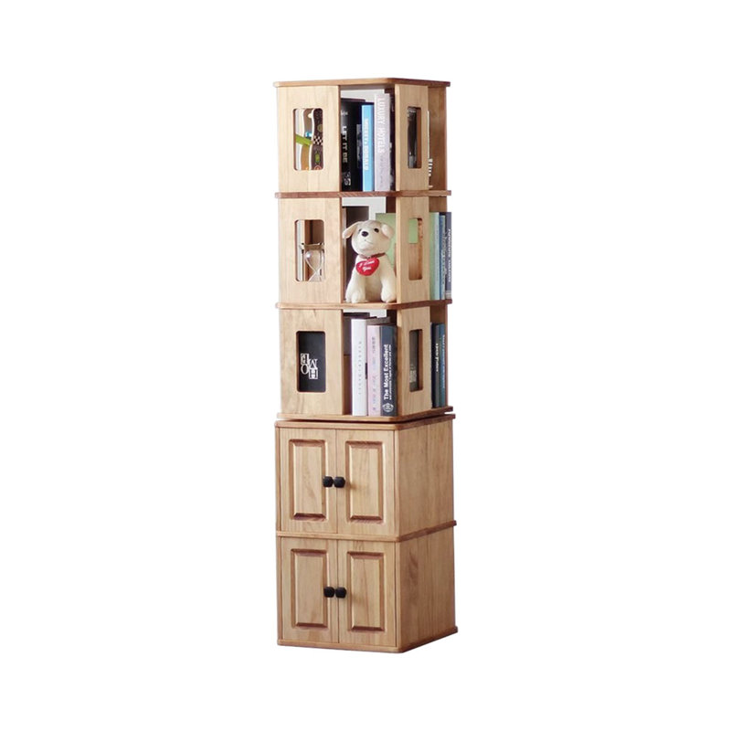 Burlywood Modern Solid wood Rotating Bookshelf