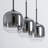 3 - Light Glass Globe Kitchen Island Pendant Light