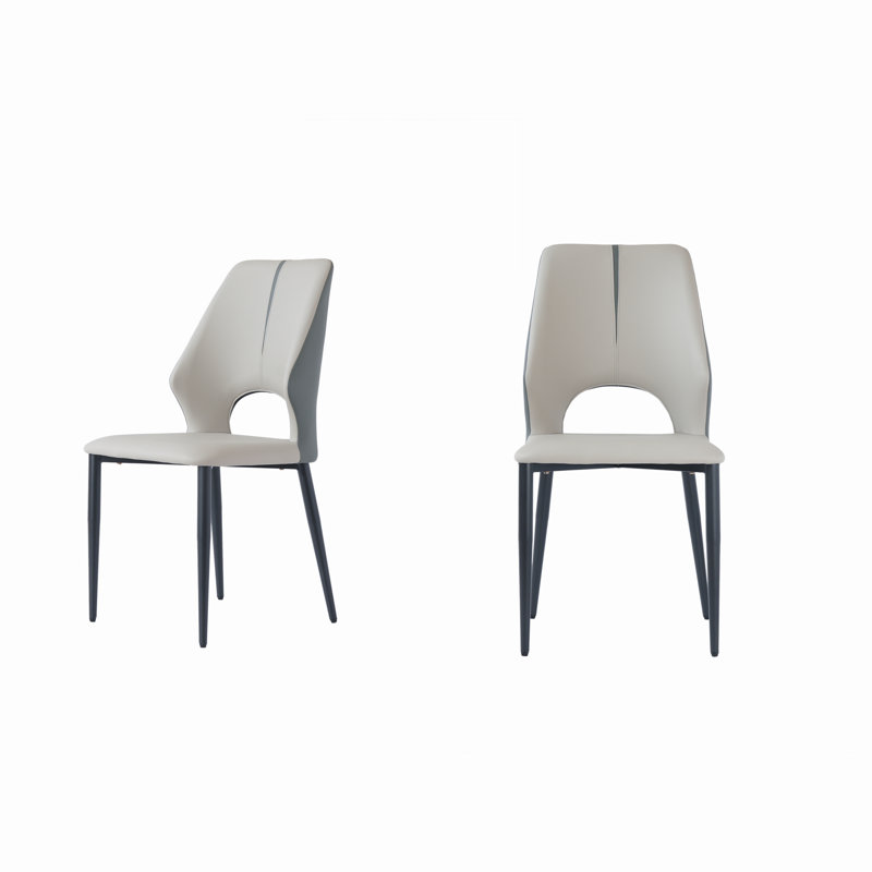Upholstered Metal Leg Dining Chair, 4