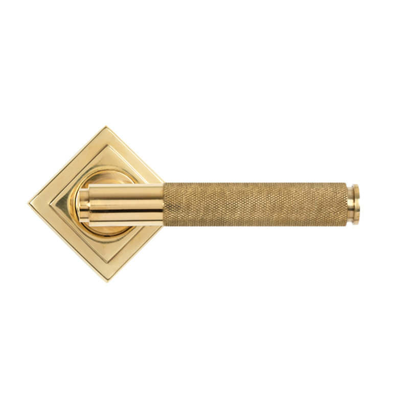Single Dummy Door Handle, Polished Brass