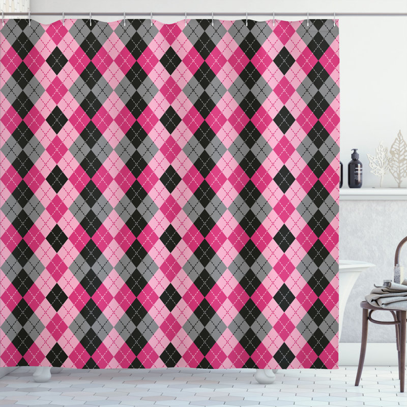 Ensemble de rideau de douche + crochets, H 75 po x l 69 po