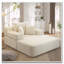 Chaise longue en velours côtelé avec 3 coussins-1762911606