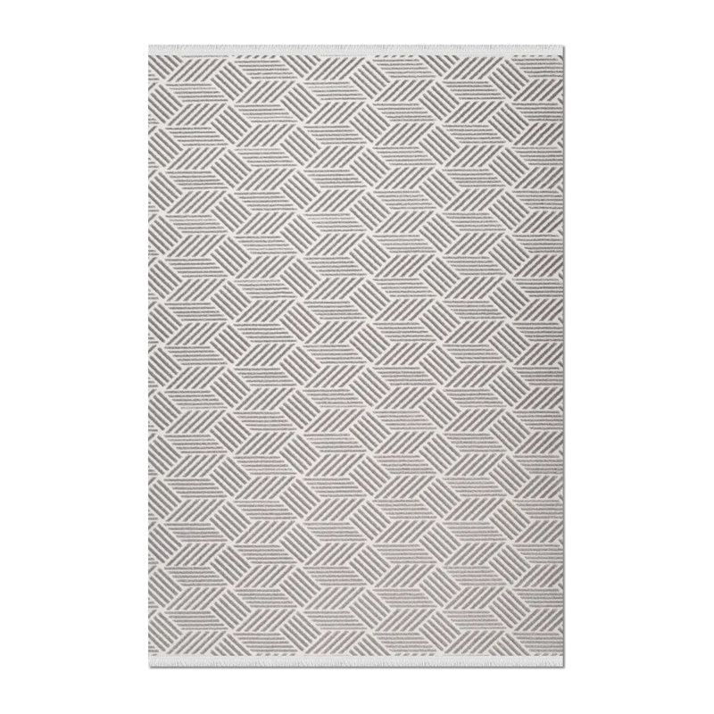 Cotton Abstract Indoor Rug, Runner 3'11" x 14'9"