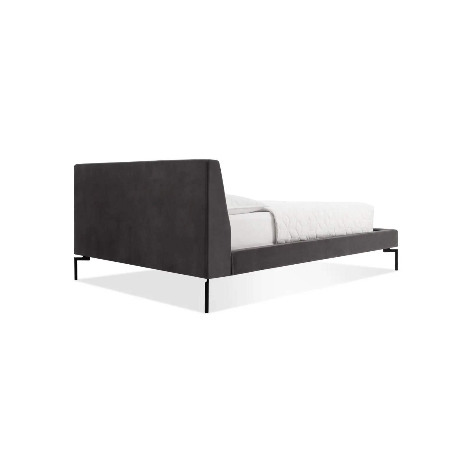 New Standard Upholstered Bed, Full, Storm Velvet/Black