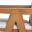 Tabouret de bar à dossier en plastique tissé crème de 27 po de hauteur - siège en tissu rembourré de mousse et durable-353808650