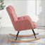 Fauteuil berçant et oscillant rembourré avec tissu-130146335-130146336