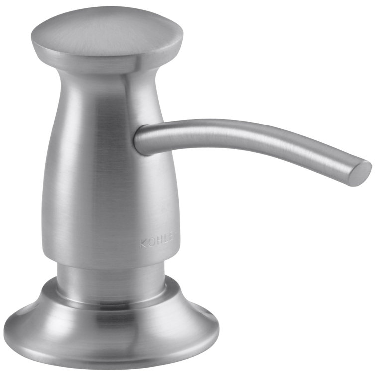 Transitional Design Refillable Soap Dispenser, Lotion Dispenser for Bathroom or Kitchen