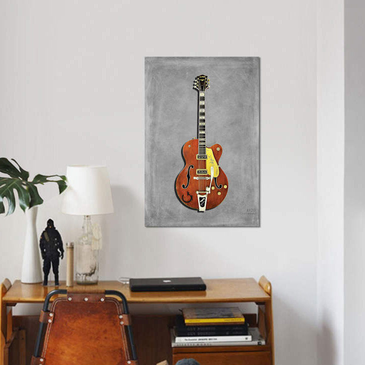 «Gretsch 6120 Chet Atkins 56» par Mark Rogan, impression sur toile tendue, H 18 po x l 12 po x P 1,5 po, Pas de tapis