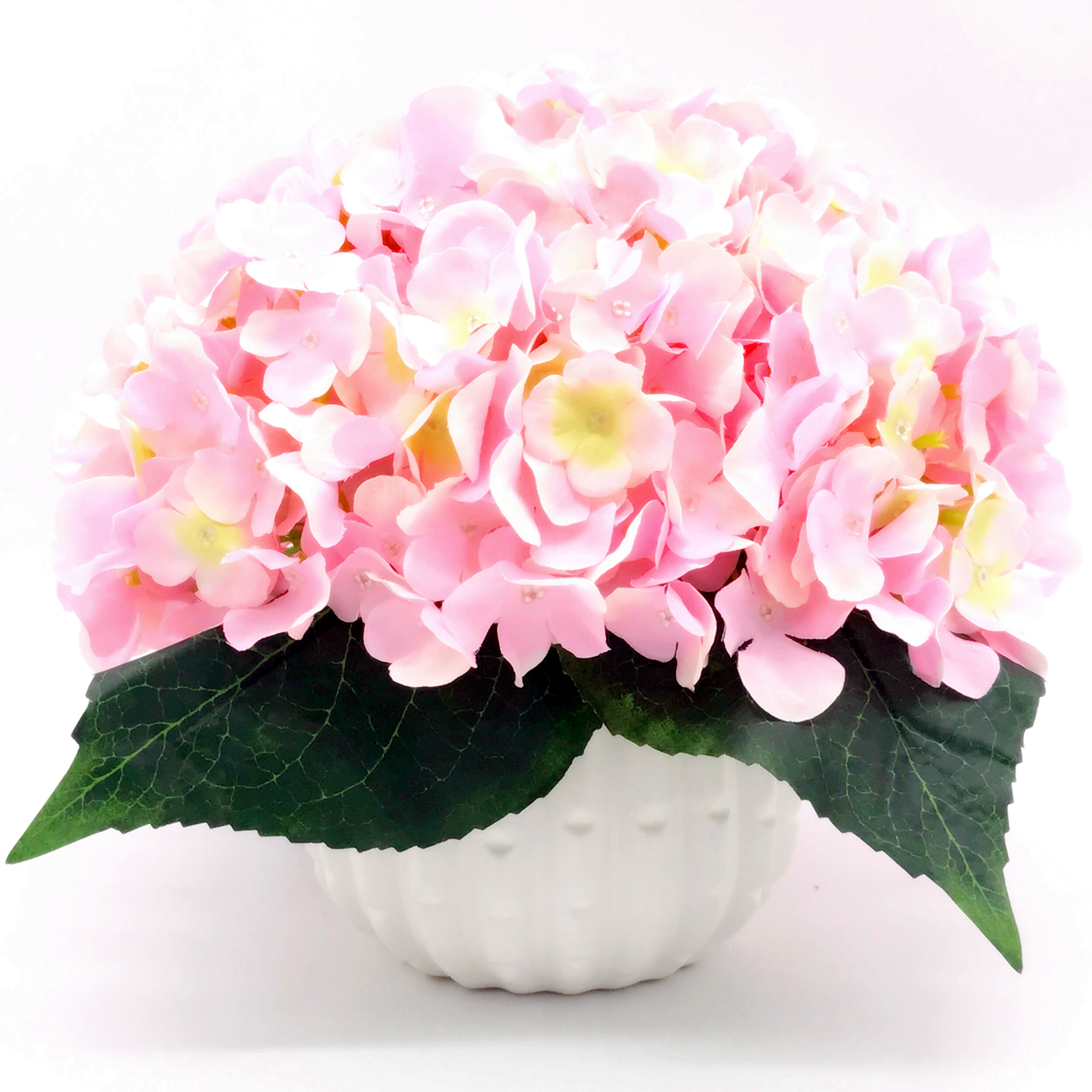 House of Hampton® Silk Hydrangea Arrangement in Vase & Reviews | Wayfair