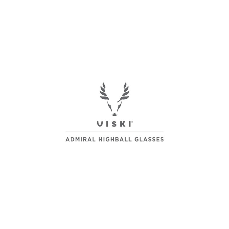 Admiral Cut Crystal Tall Highball Glasses Set of 4