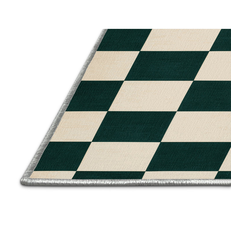 Tapis botanique brun lavable à la machine, Rectangle 5 pi x 8 pi
