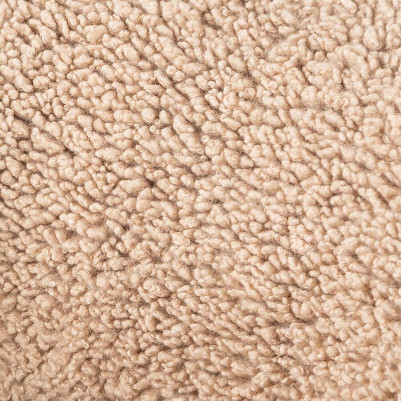 Fauteuil l 29,25 po Citrine, Fausse peau de mouton Andes Toast, Chêne amande