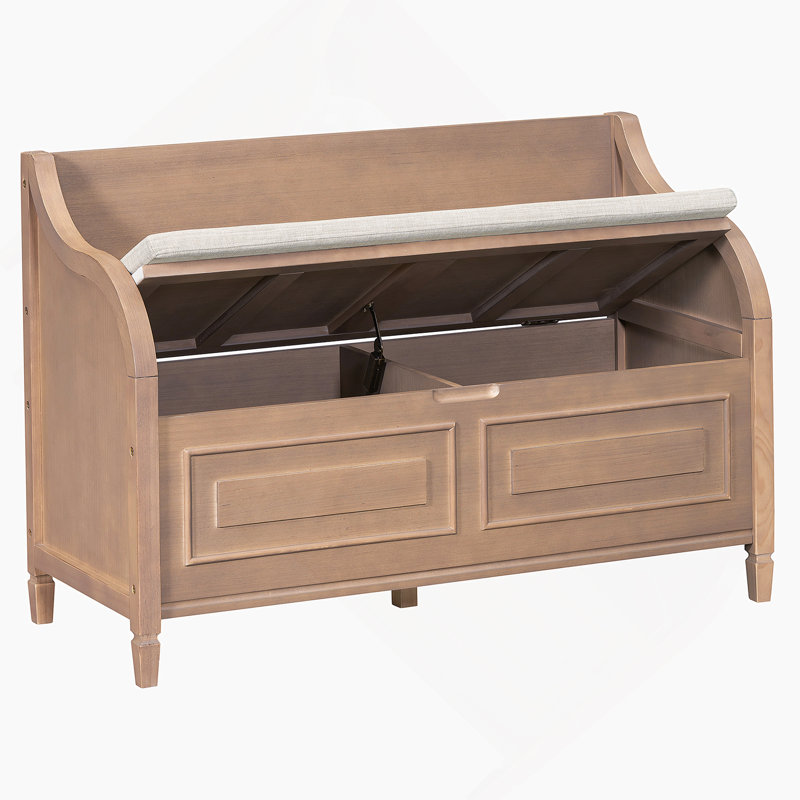 Rustic Multifunctional Storage Bench (Brown+Beige), Brown;Beige