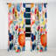 Antaqui, motif géométrique coloré Mid Century Shapes III - rideau abstrait - velours obscurcissant - 1 panneau-1253693820