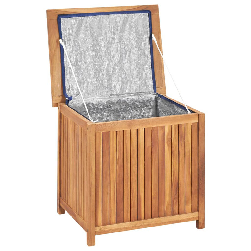 Boîte de rangement en bois de teck massif 26,42 gallons Distefano