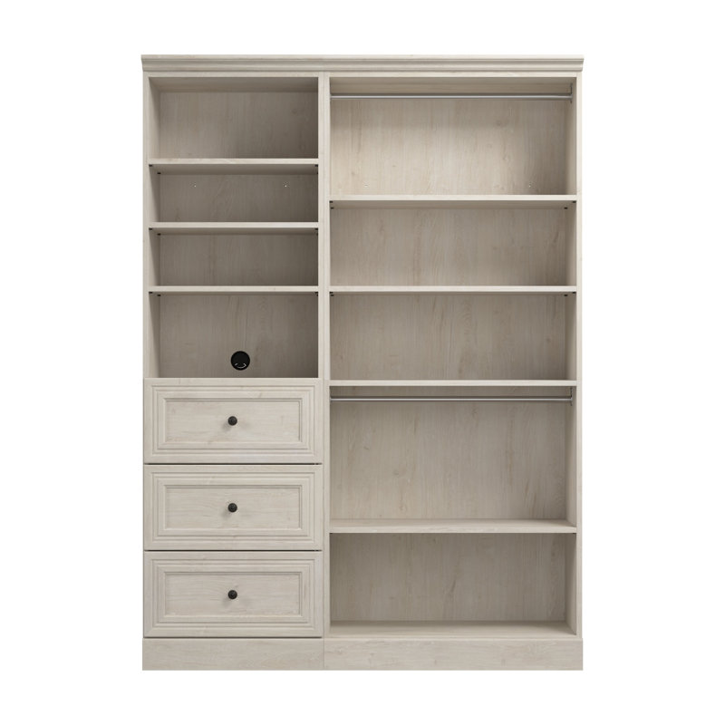 Alvaretta 61" W Closet System, Linen White Oak