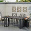 30 po H 70 po W 40 000 BTU Foyer de table d'extérieur au gaz propane à motif de béton en bois gris