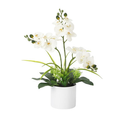 Fleurs artificielles artificielles avec vase pour centres de table