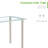 Glass Top Metal Base Dining Table